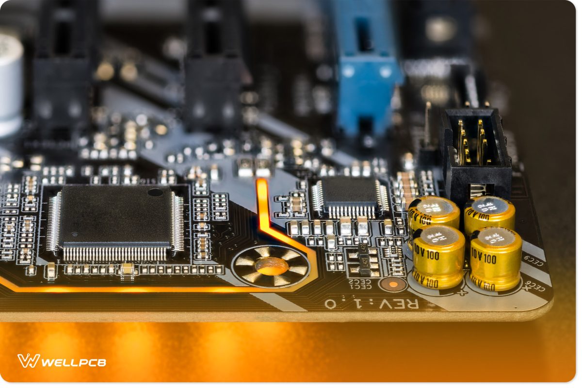 Mounting holes placed far from components and traces on a PCB