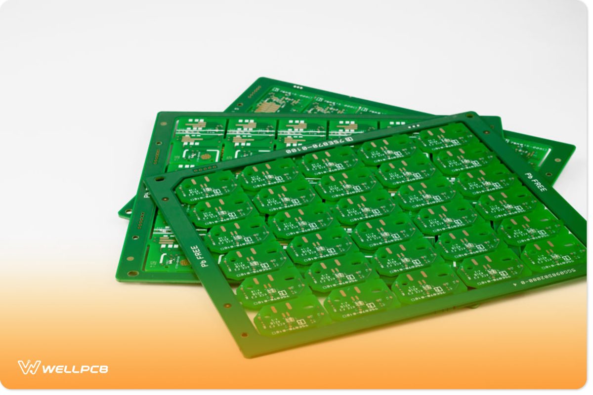 Multiplied Circuit Boards on a white background