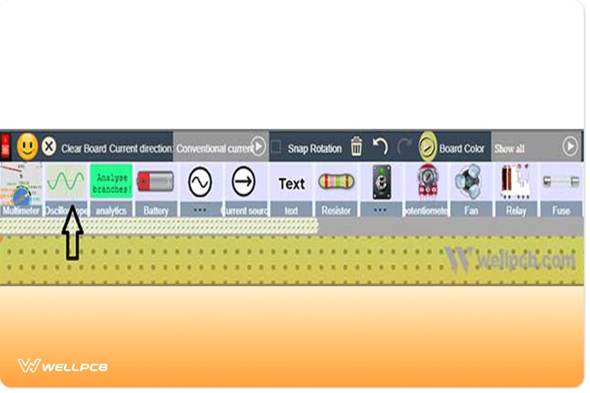 Navigate through the list of components and click drag it