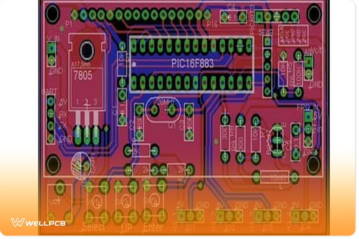 Once the schematic is ready, we move to make the PCB.