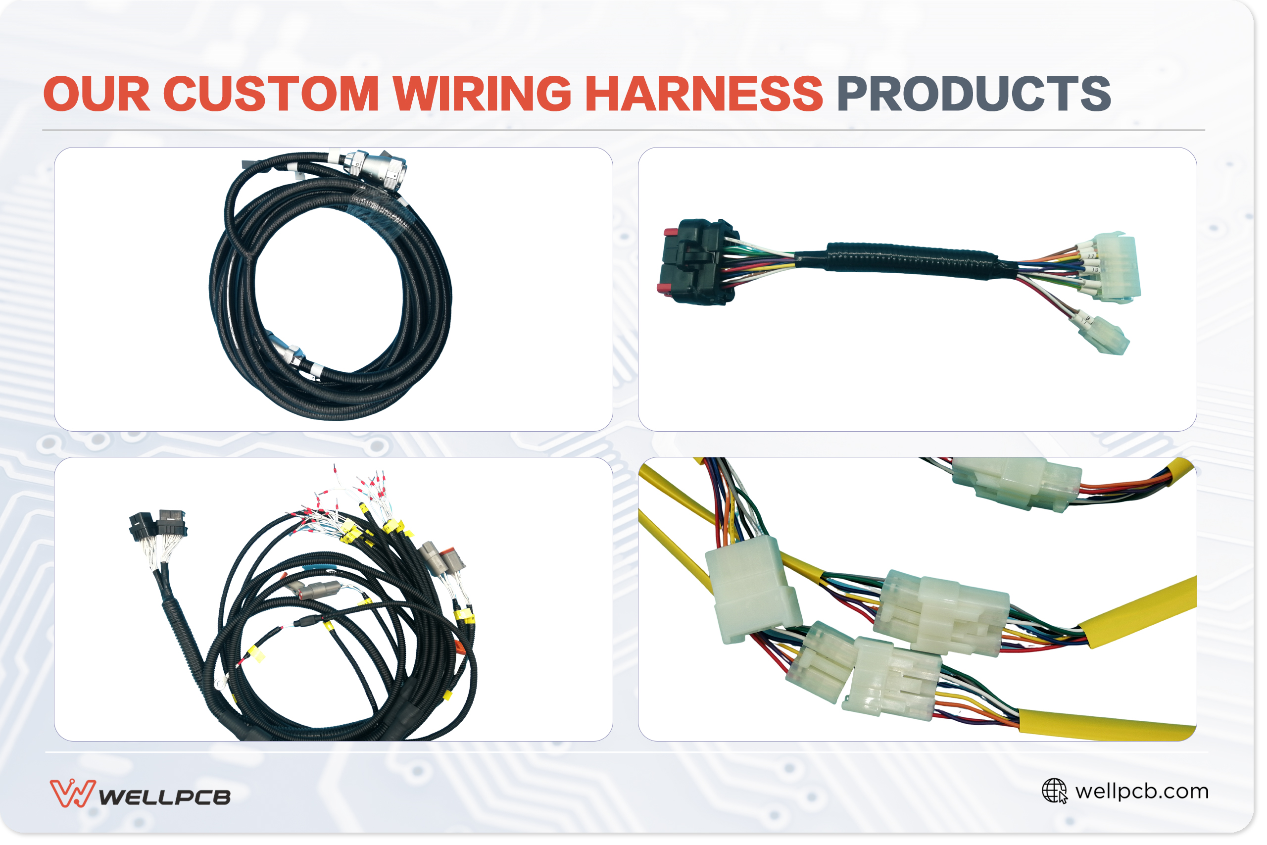 Our custom wiring harness products