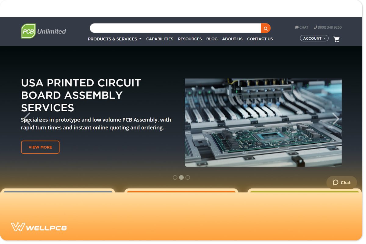 PCB Unlimited website