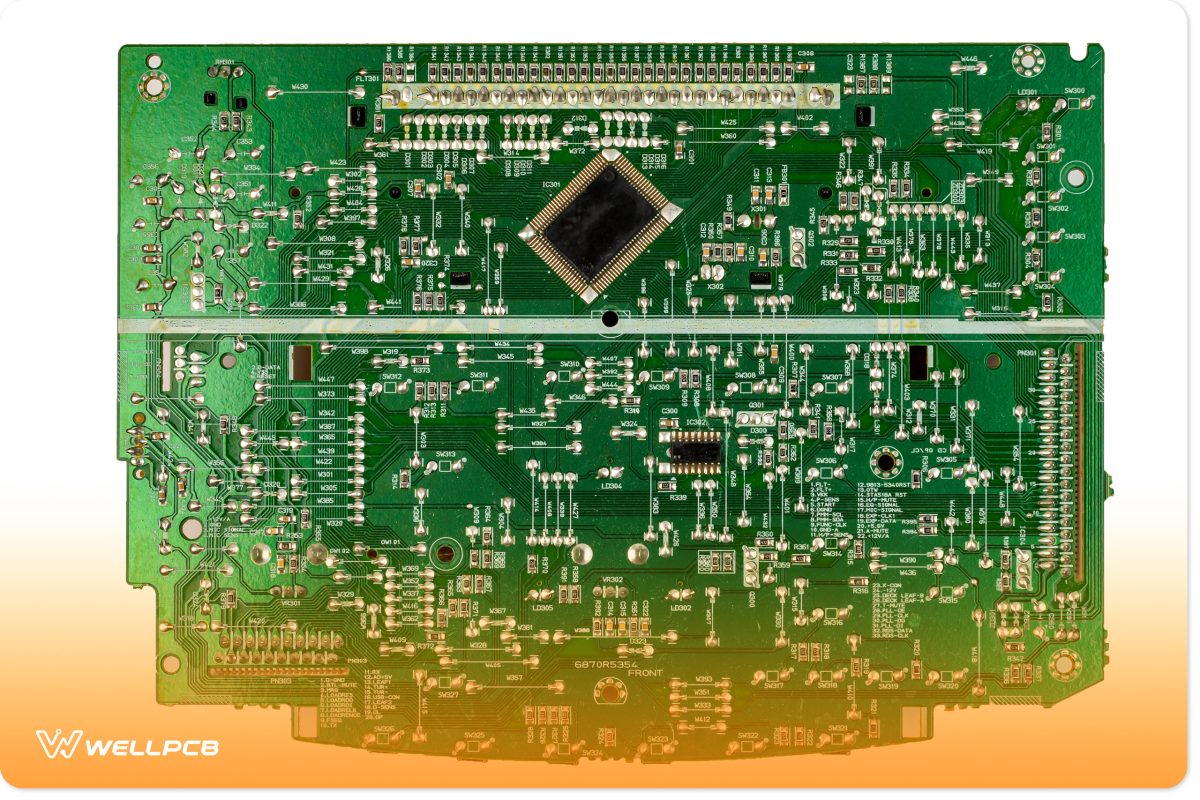 PCB manufactured for high pin-density components