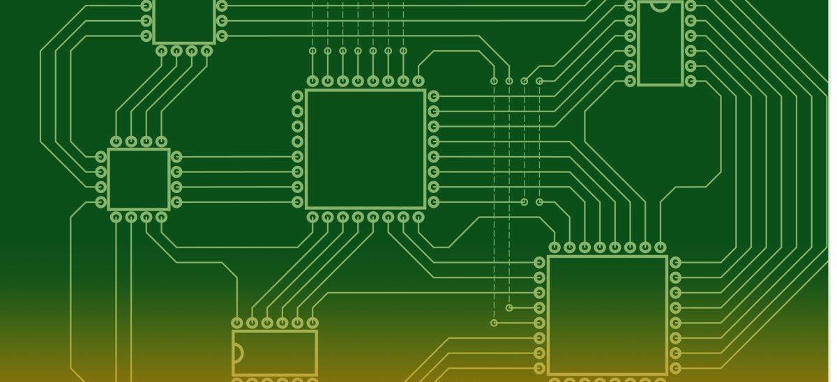 PCB scheme with traces