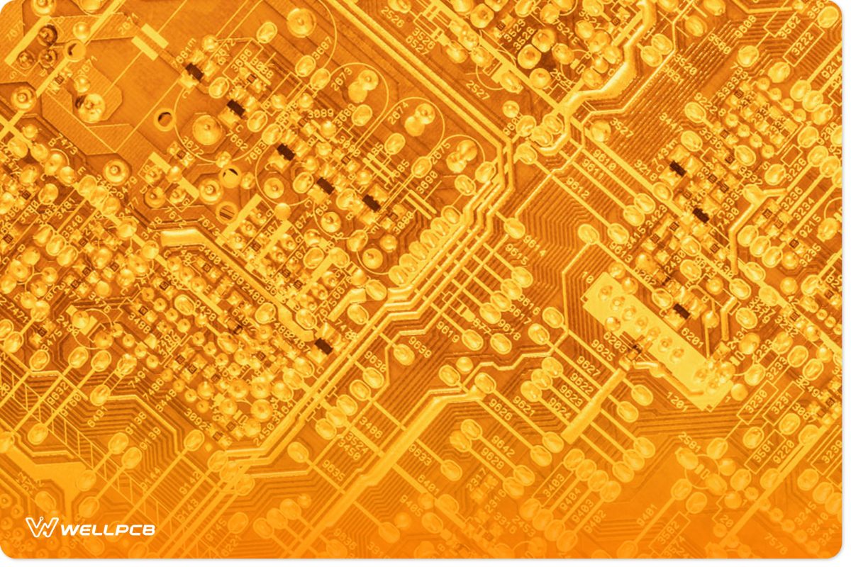 PCB with a gold surface