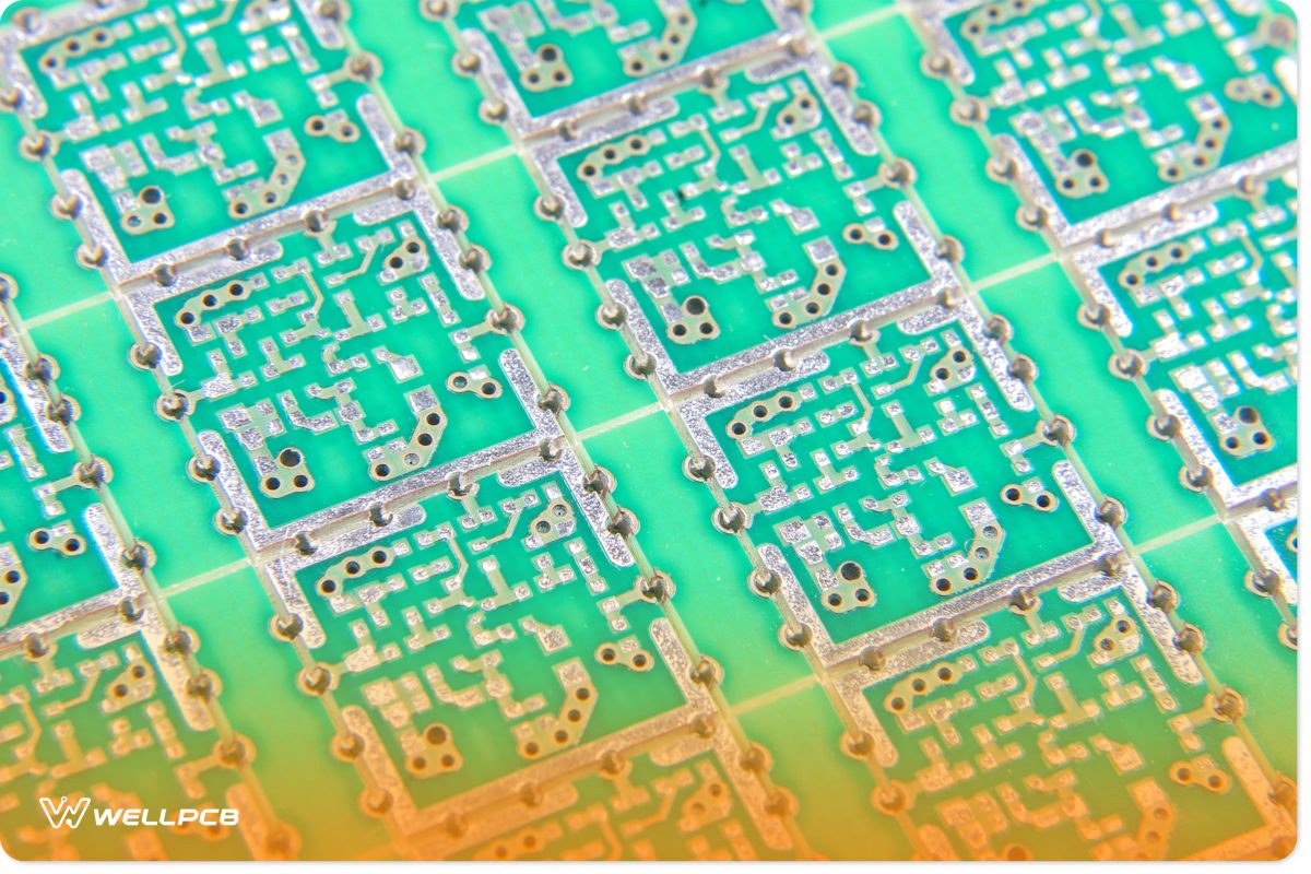 PCBs depicting the circular structure of annular rings