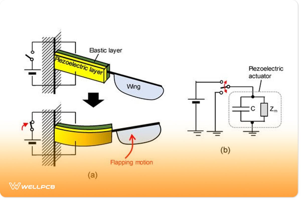 Piezoelectric actuator illustration