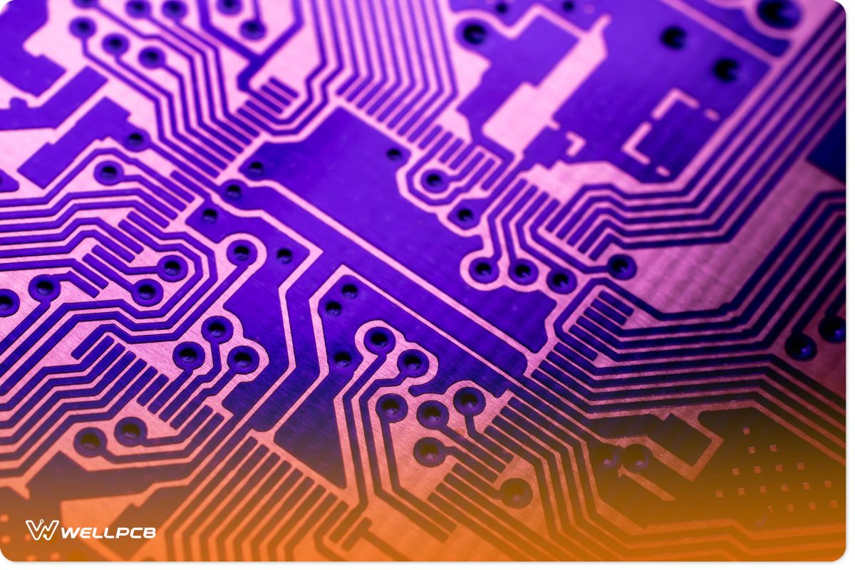 Printed Circuit Board Red Stock Photo        