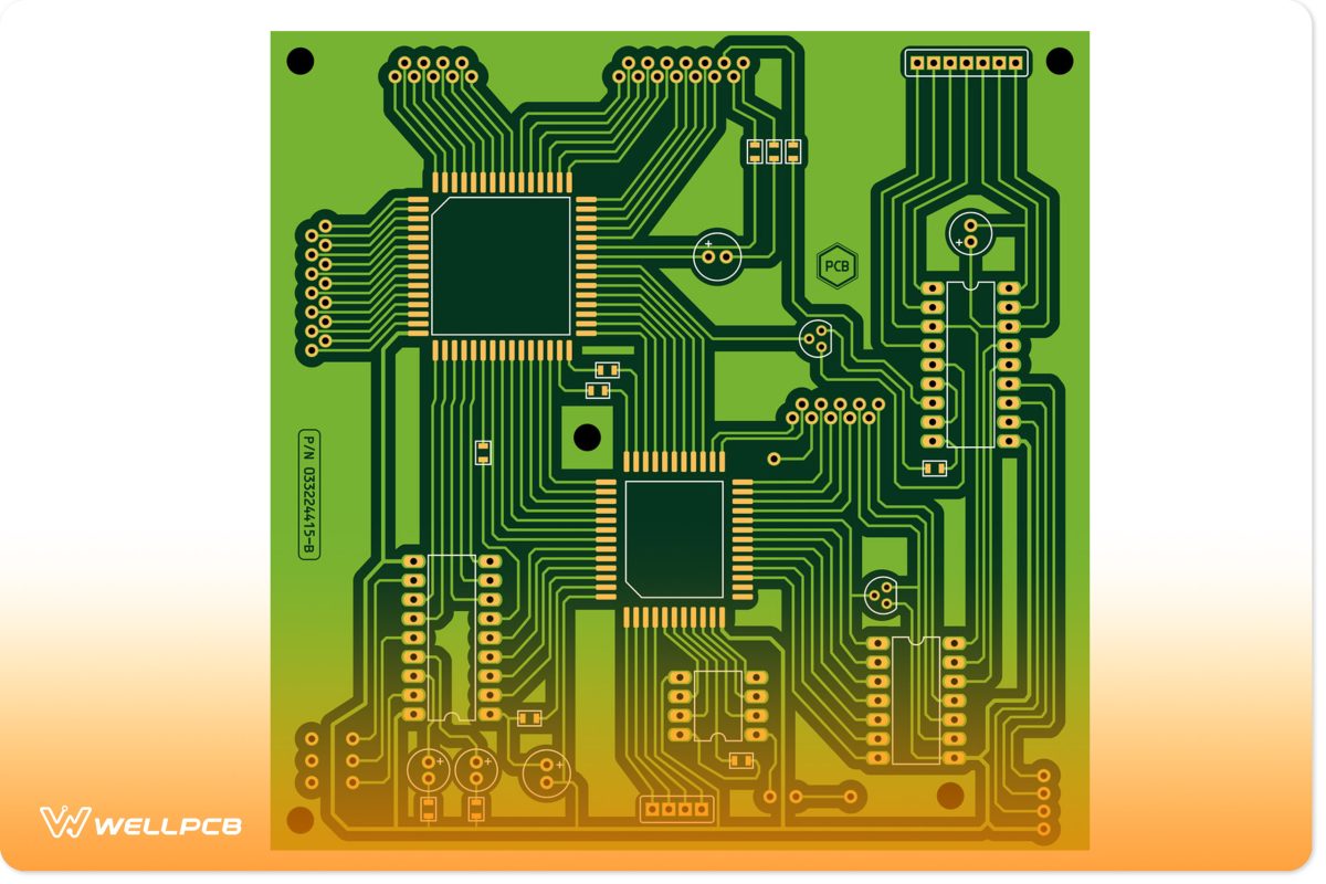 Printed circuit board (PCB) without components