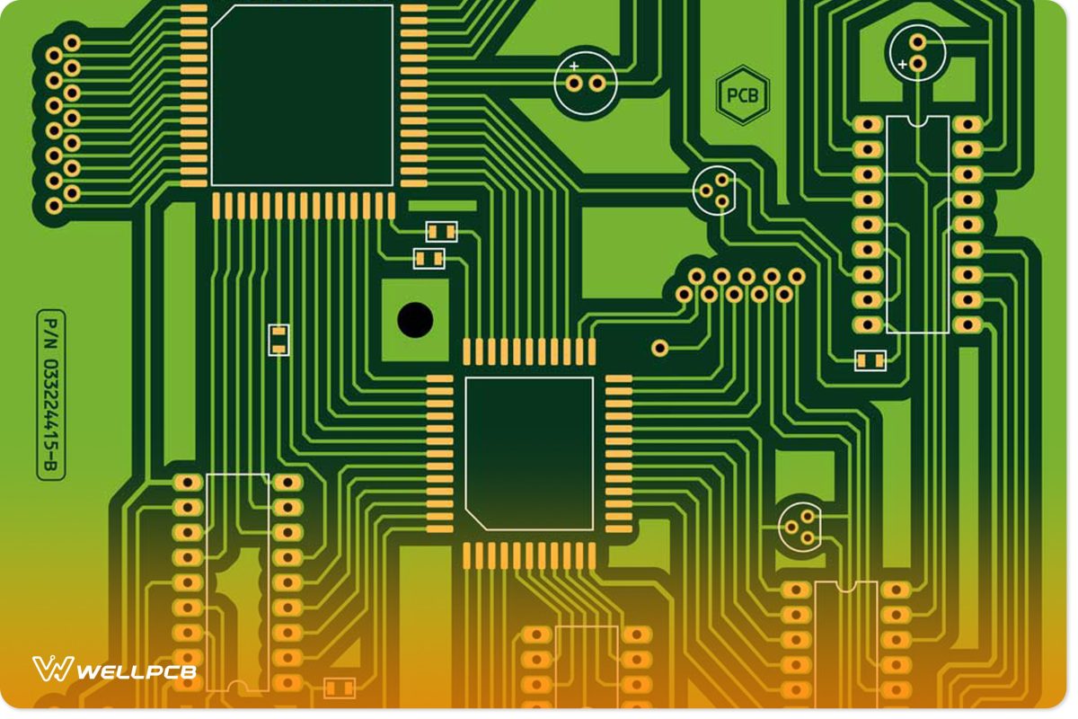 Printed circuit board without the components