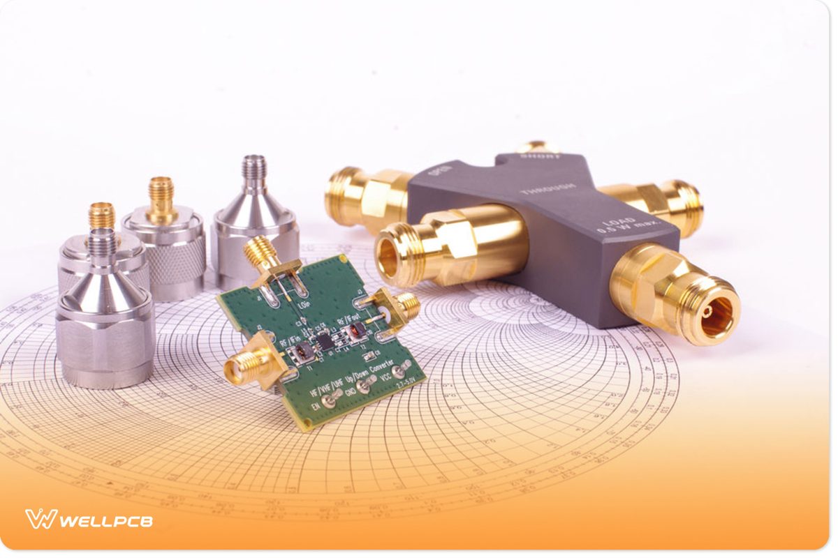  Radiofrequency mixer printed circuit board.