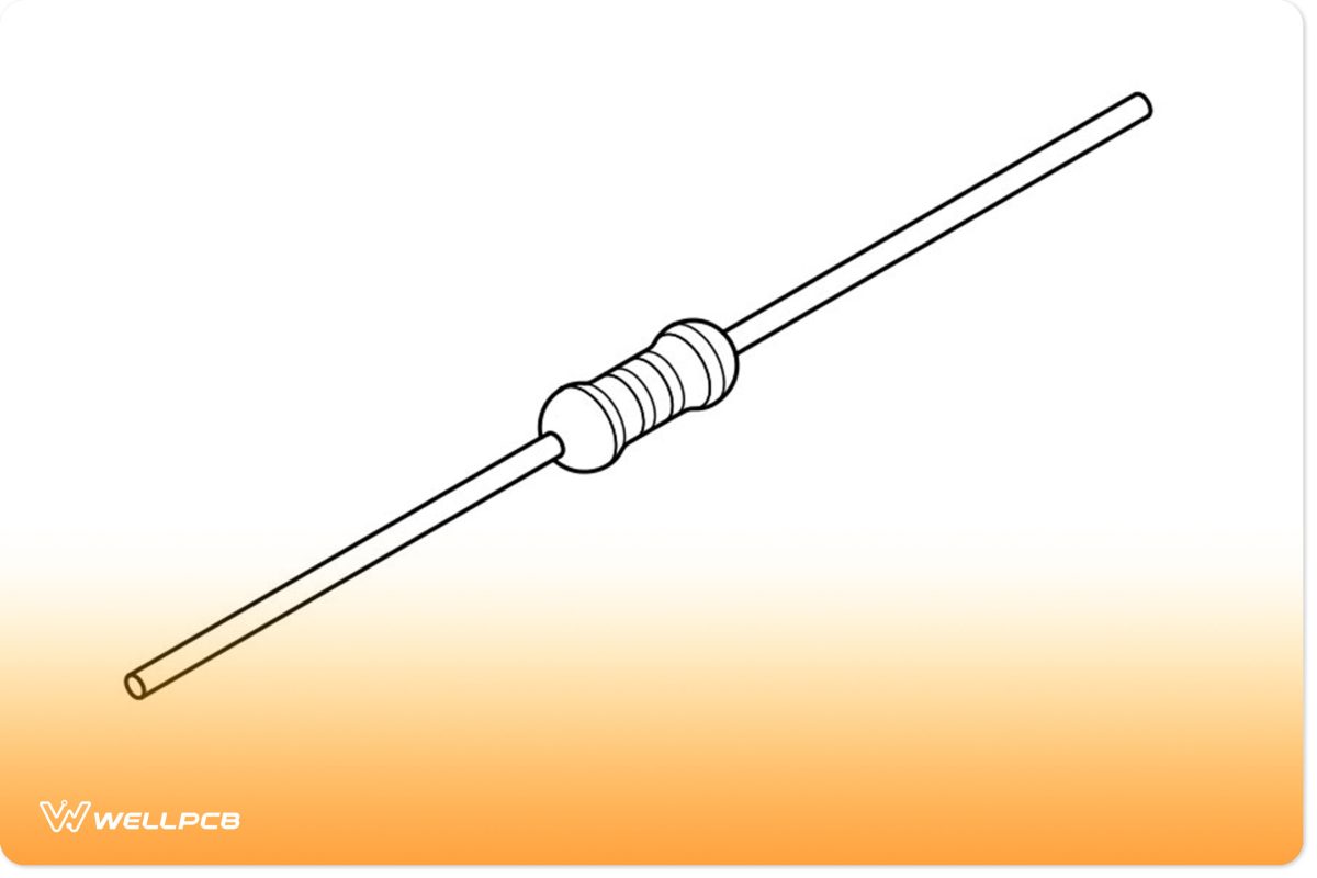 Resistor with connecting leads