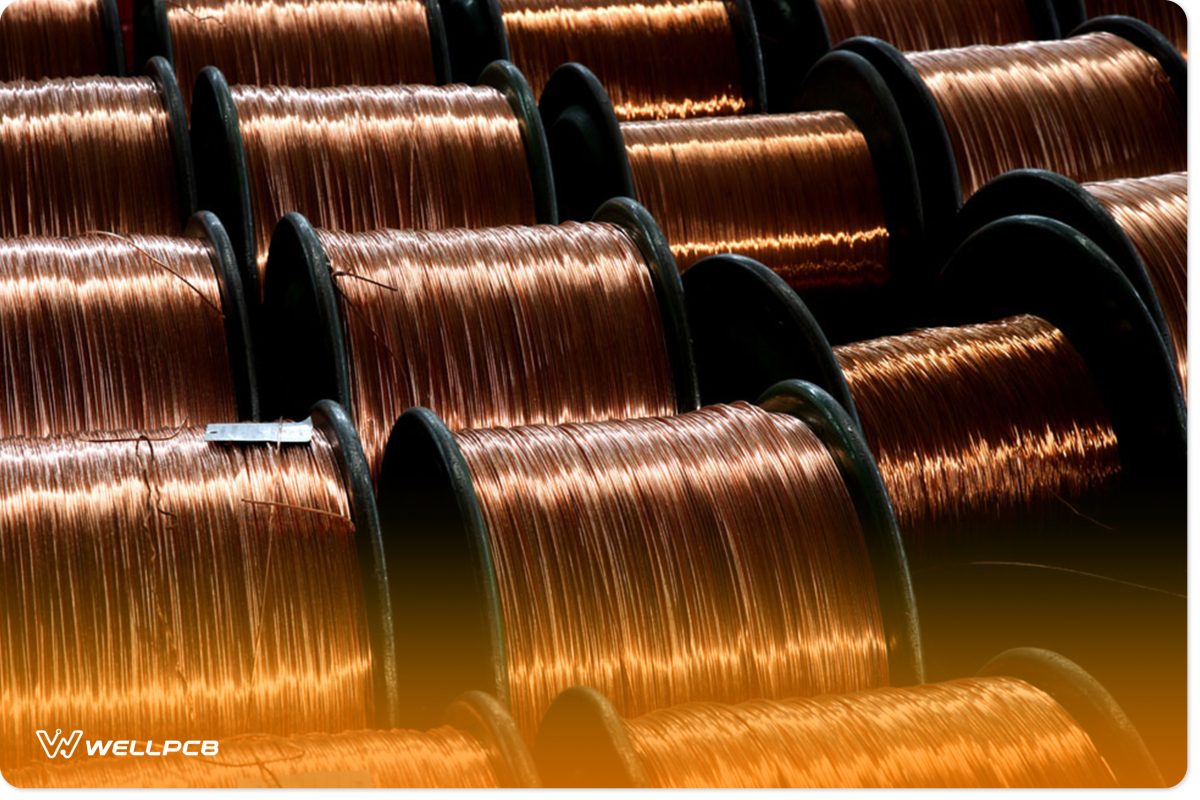 Rolls of coiled copper wire