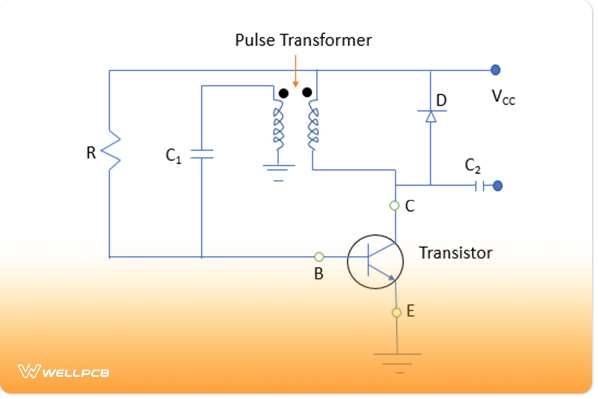 Schematic Of A Diode Controlled Astable Blocking Oscillator