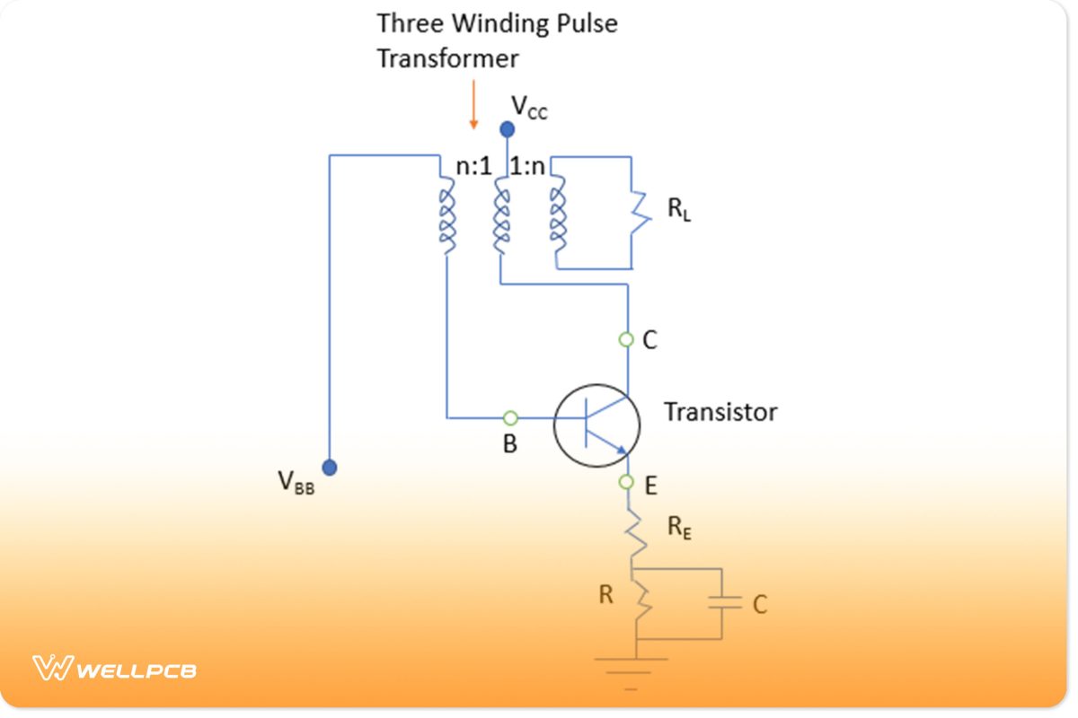 Schematic Of A RC Controlled Astable Blocking Oscillator