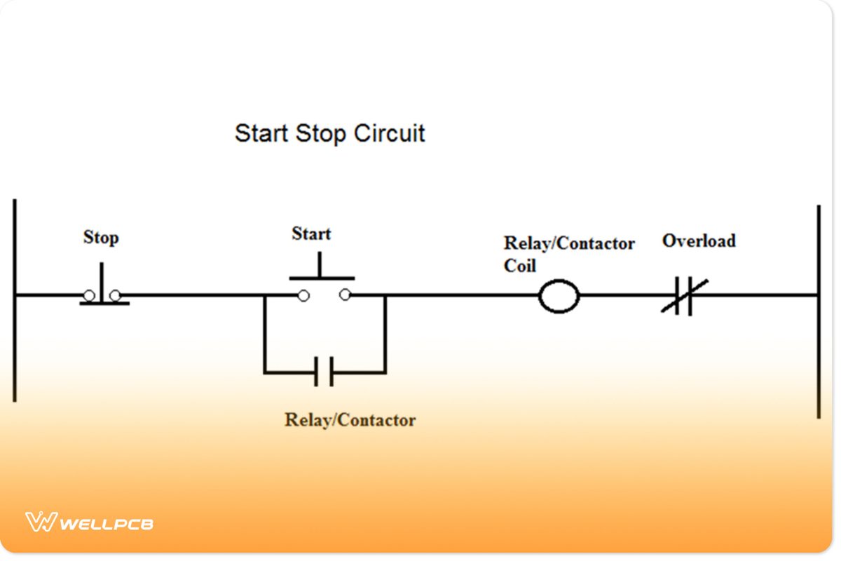 Schematic Representation of a 3-Wire Control Start-Stop Circuit