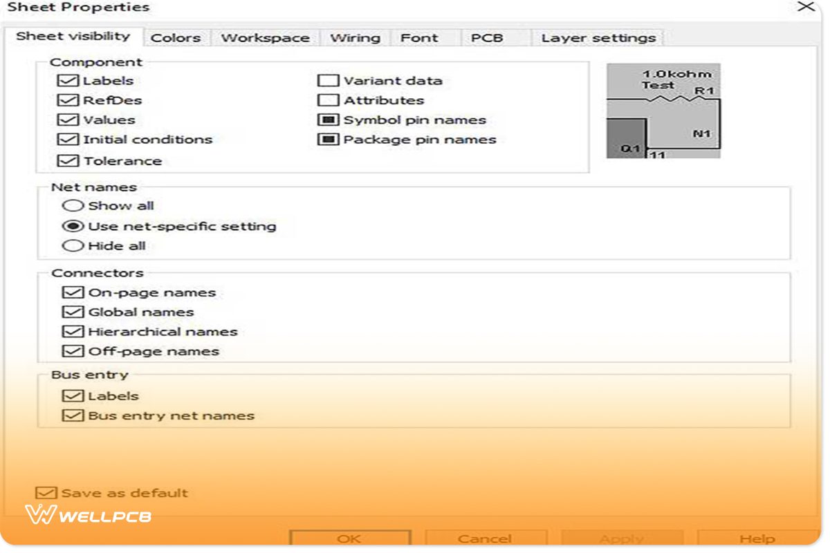 Setting PCB Properties