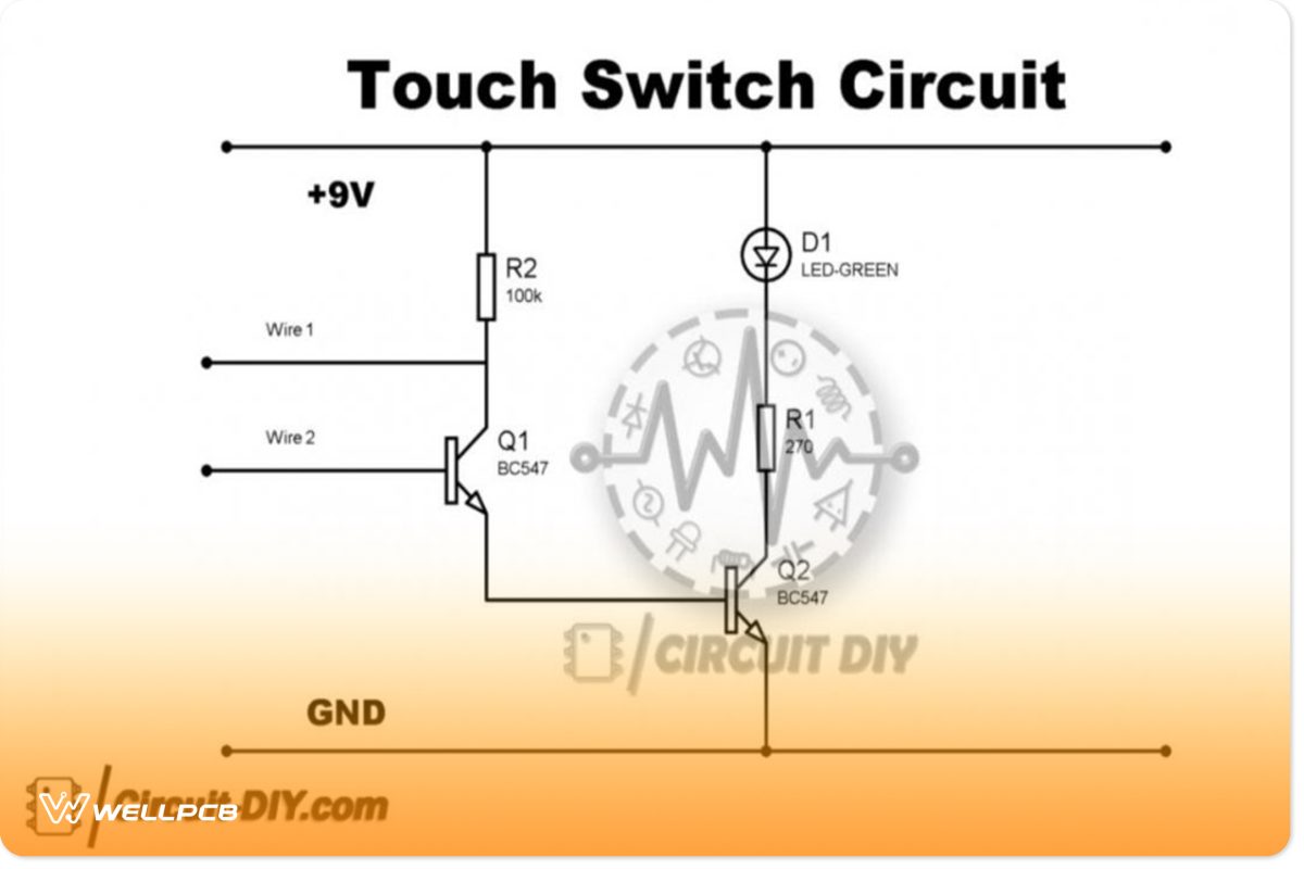 Simple touch switch circuit