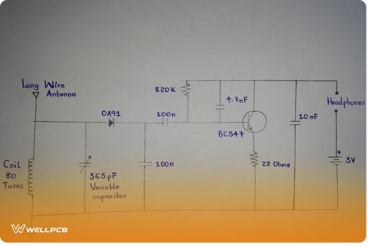 Single transistor AM receiver circuit