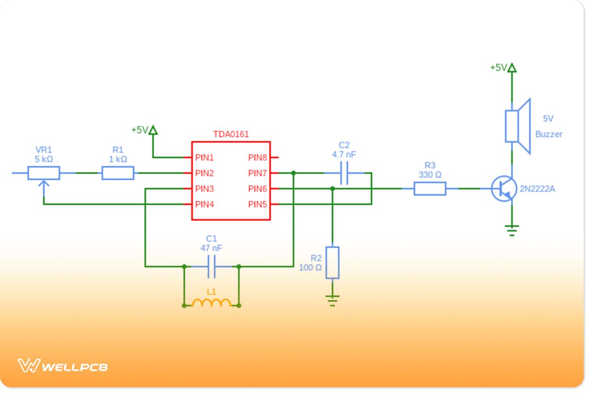 TDA0161 Metal Detector Circuit Diagram