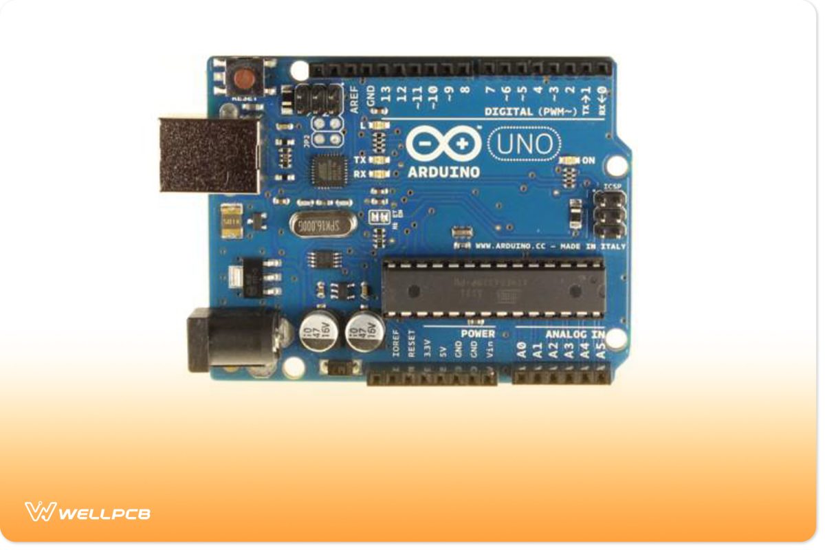 The Arduino Uno microcontroller