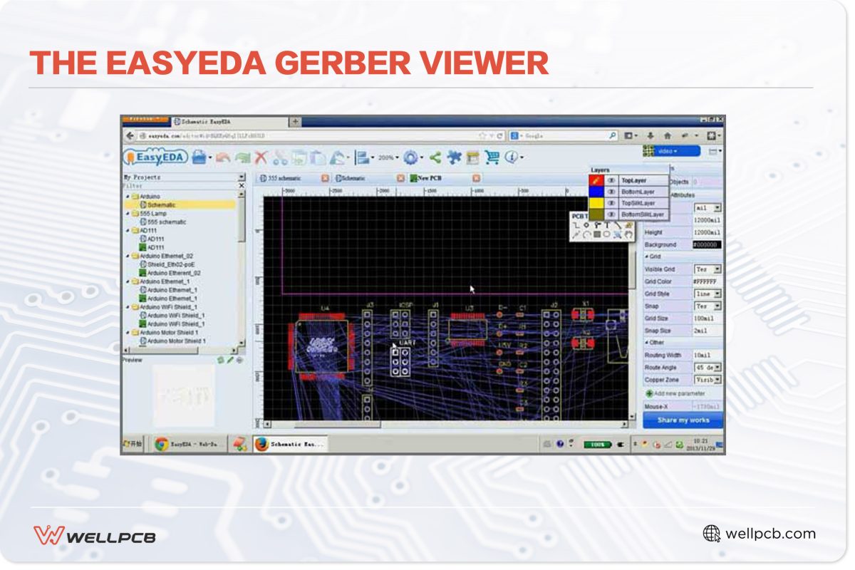 The EasyEDA Gerber Viewer