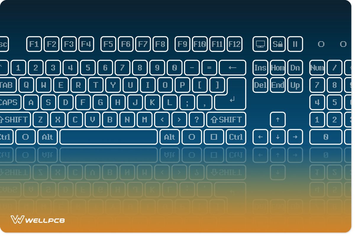 Touch switches in a virtual keyboard send instructions to a computer