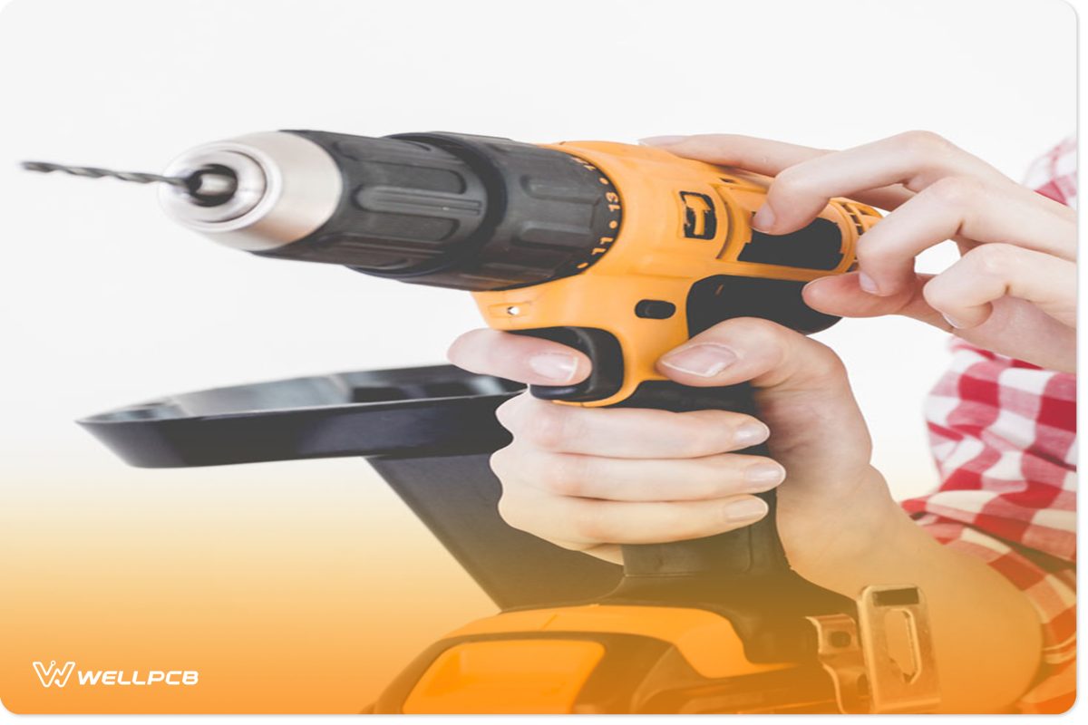 Use a power drill to create a hole