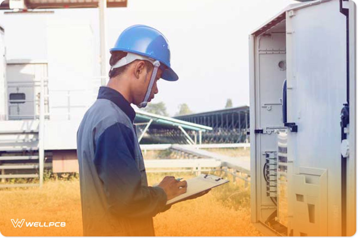 Workers who install and test transformerless inverters