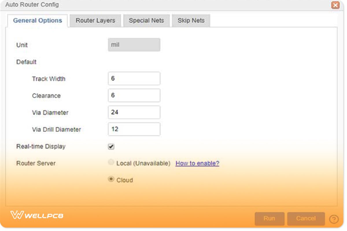 You will have options to configure the automatic router now