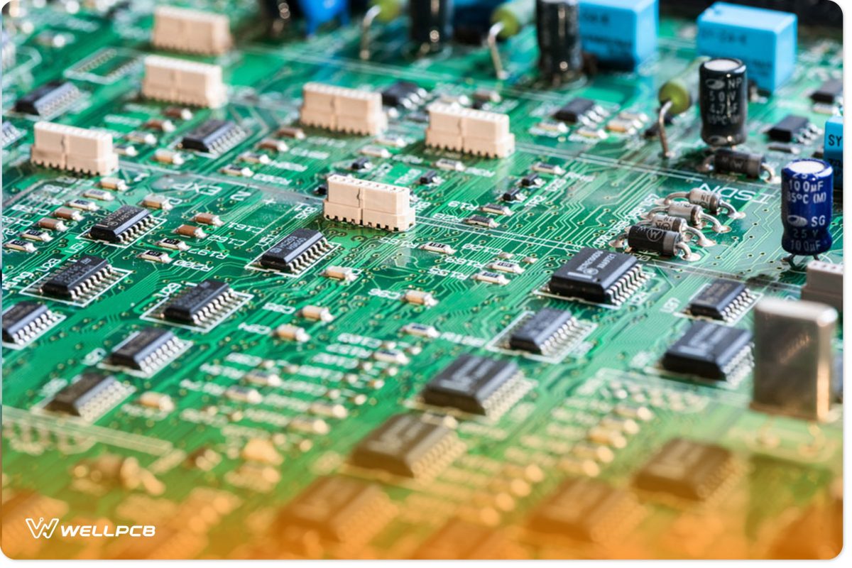 a PCB board with SMD components