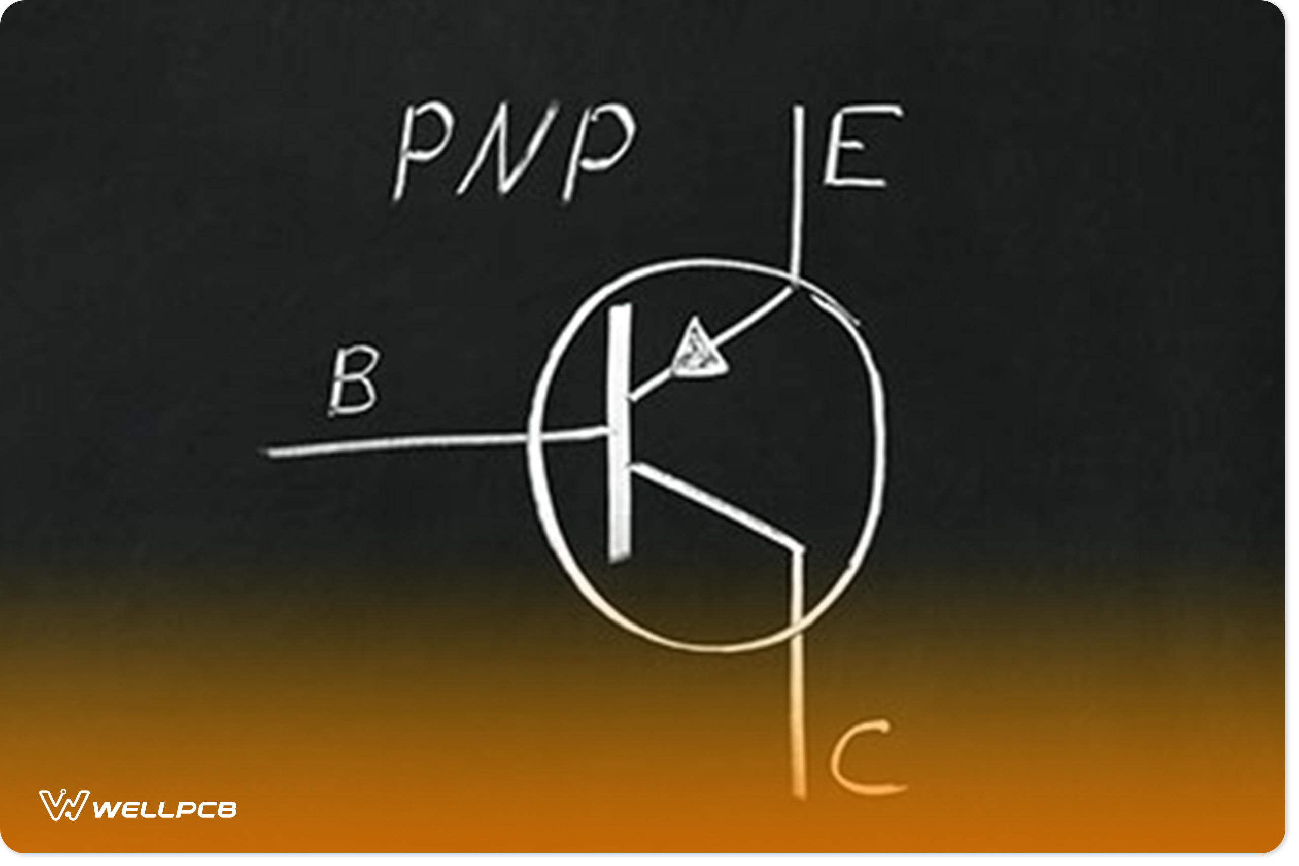 a schematic symbol of a transistor