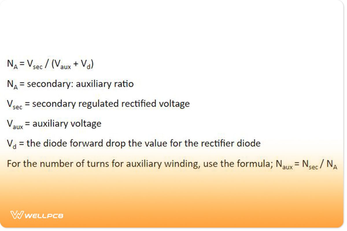 auxiliary winding for external implementation