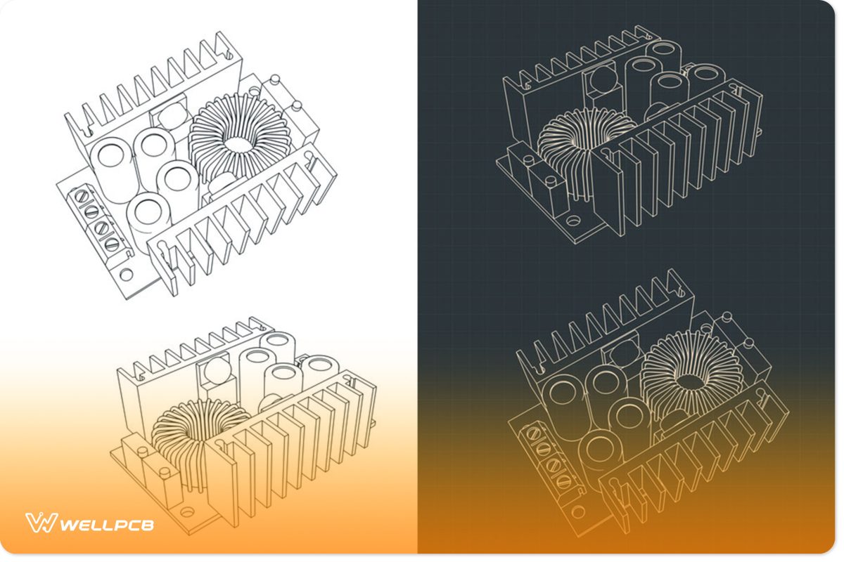 blueprint of a buck converter module