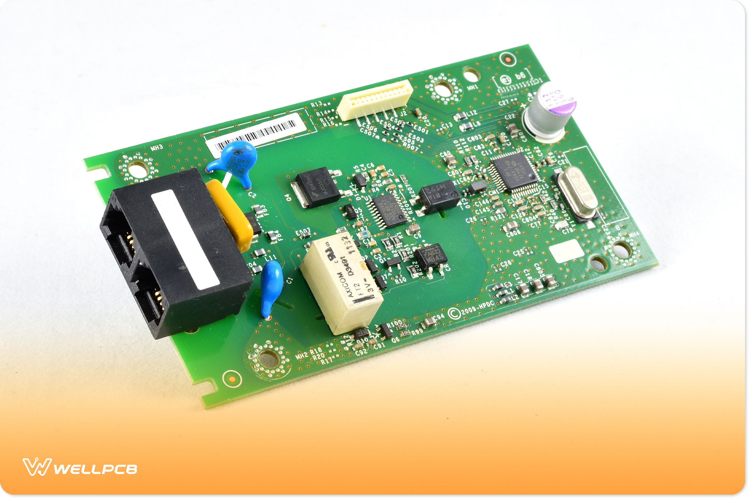 circuit board with components