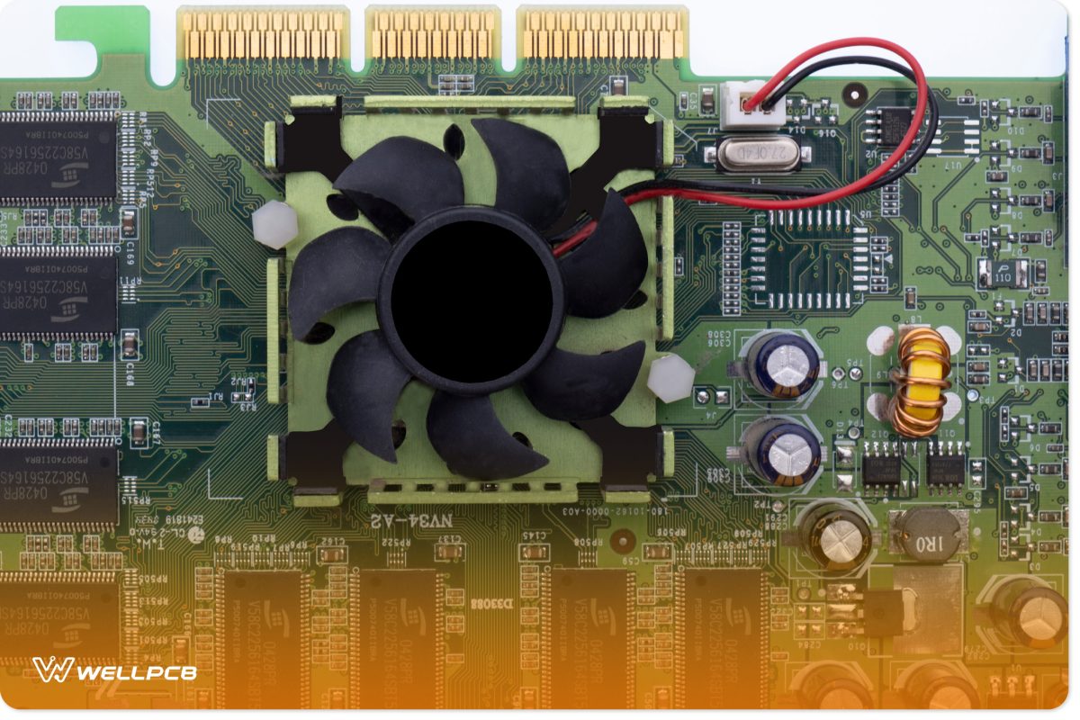 circuit board with cooling fan