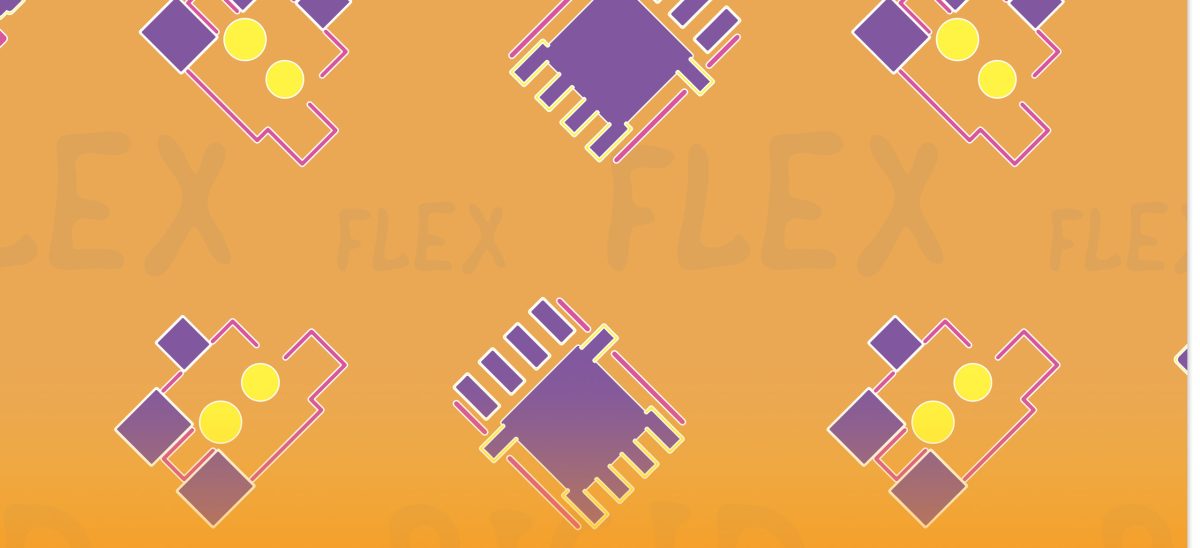 colorful illustration of a rigid-flex PCB