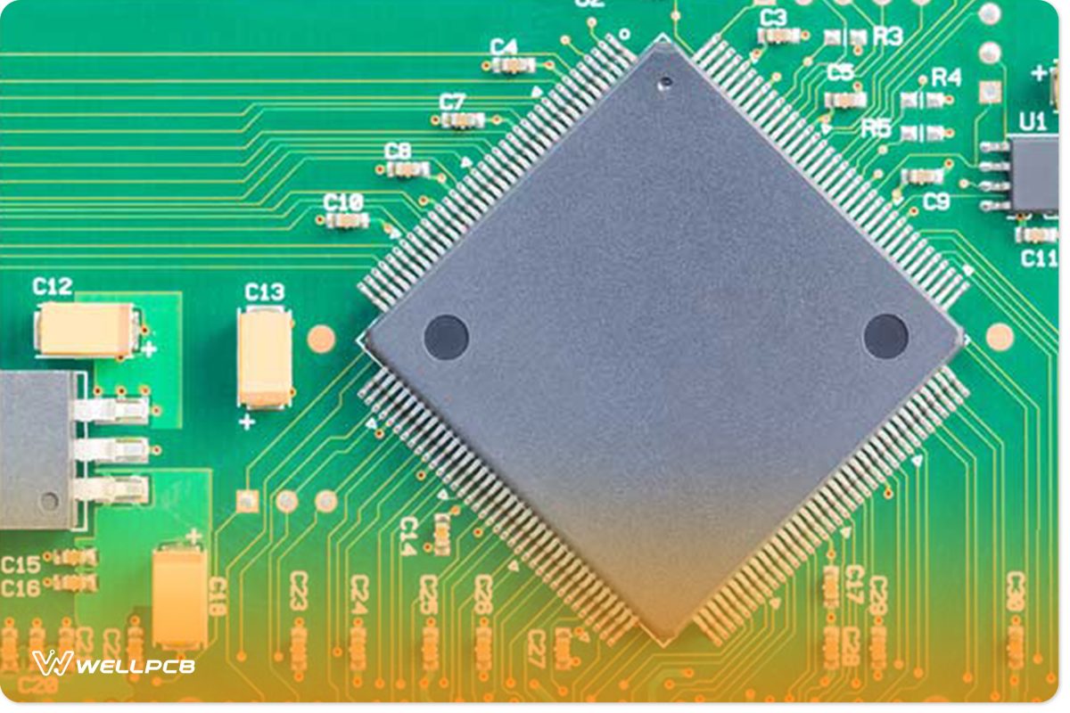 demonstrates a surface mount tech (SMT) micro-chip placed on a PCB via