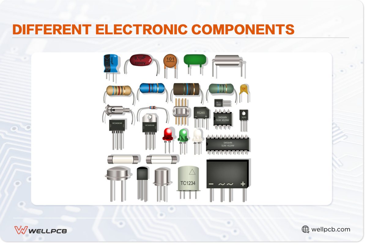 different electronic components