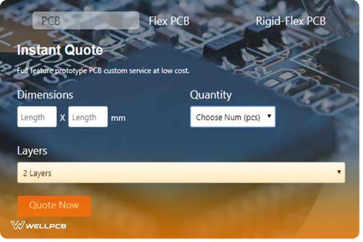 online PCB board price estimator