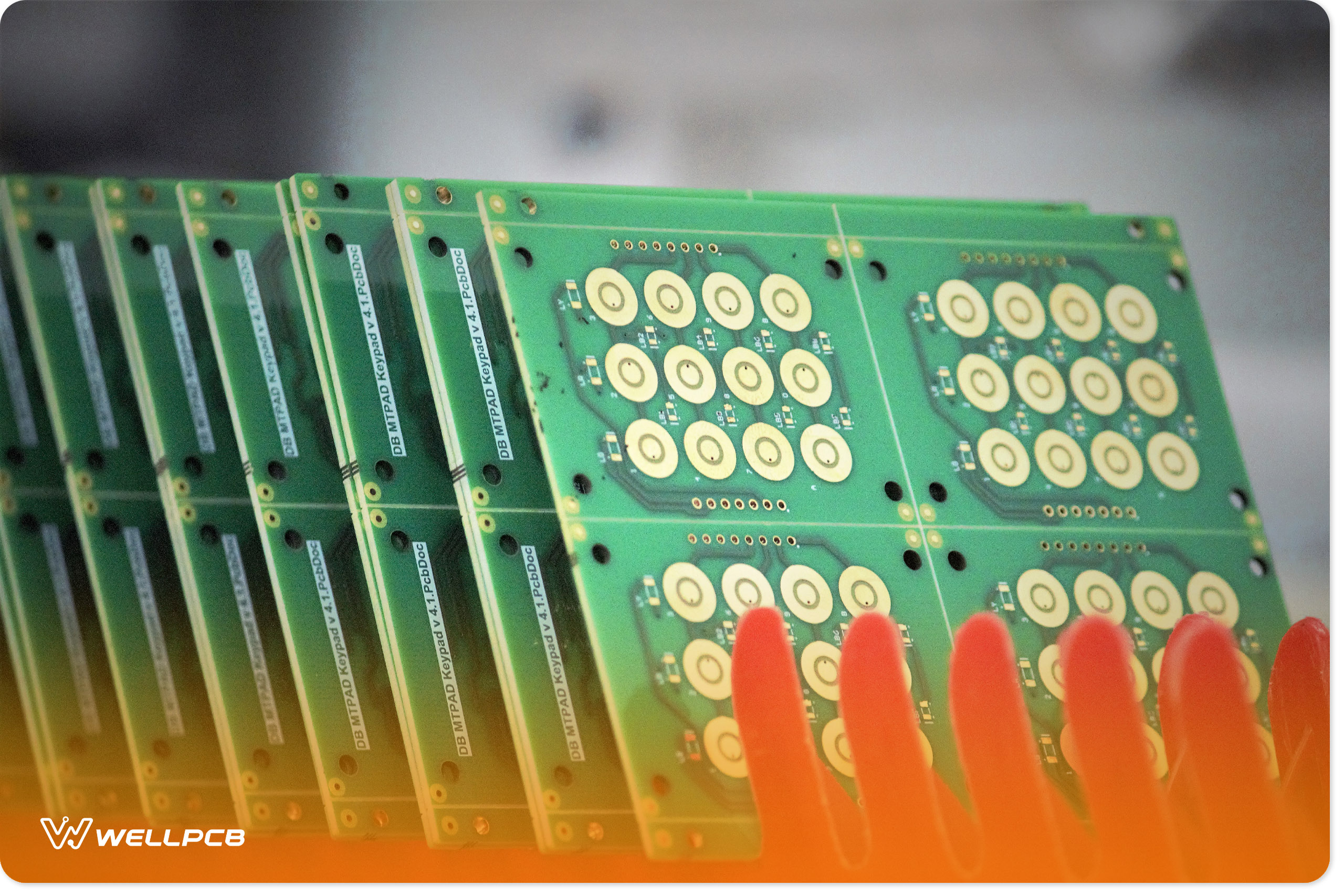 photo of a stack of printed circuit boards