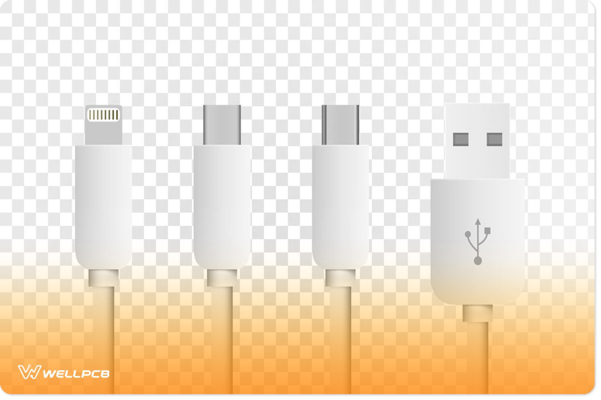 standard USB type-C plugs