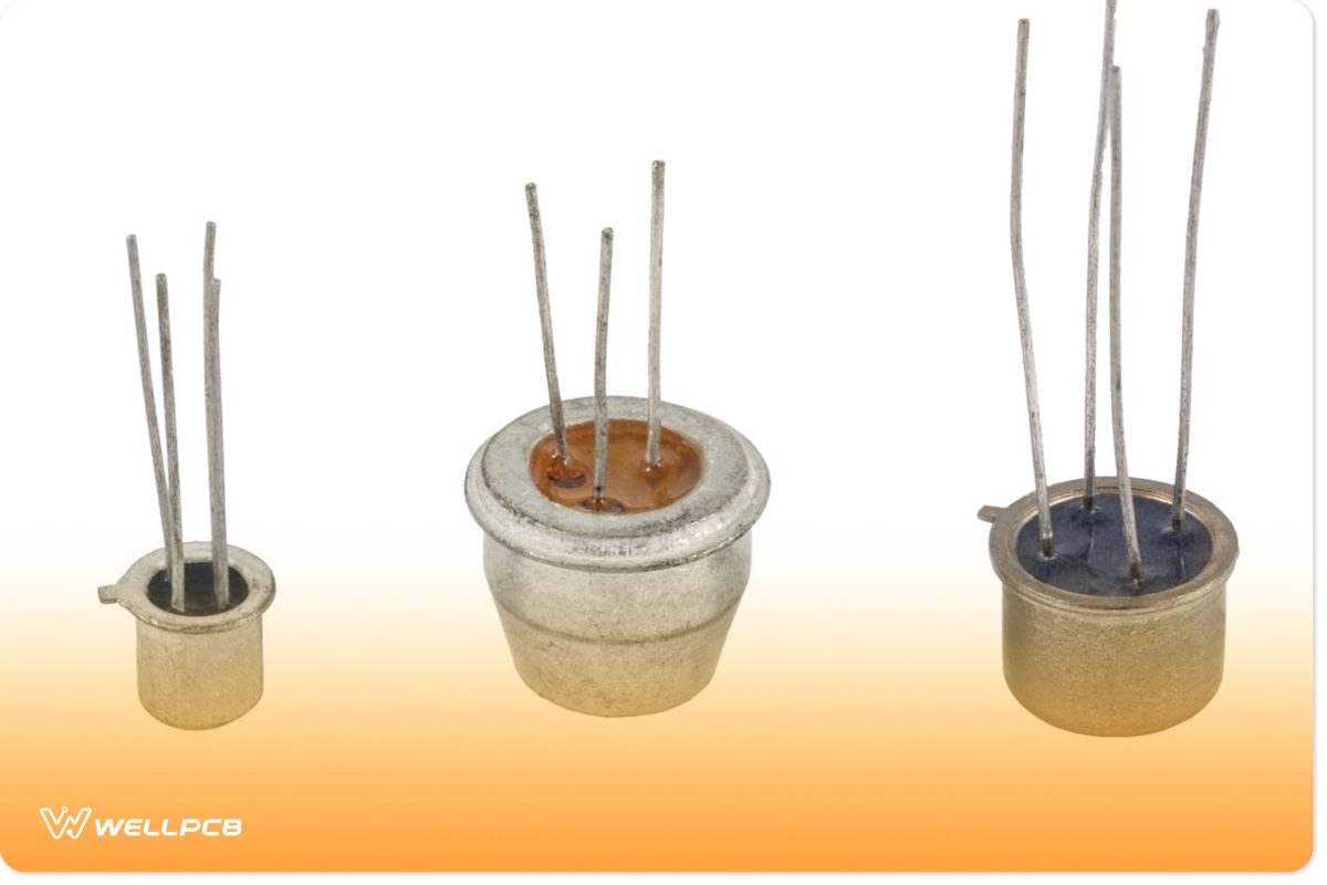 transistors in metal cases